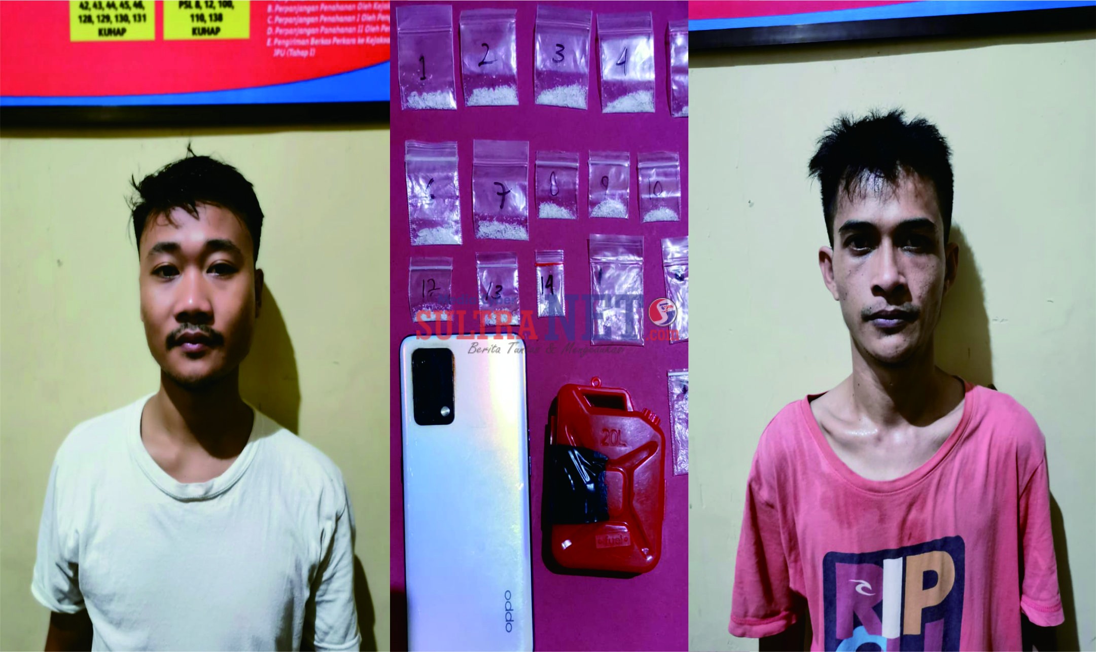 Kedua Karyawan Indomaret Saat Diperiksa di Polres Bombana