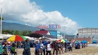 Foto : Para Atlit Panahan Tradisional sedang bertanding di Hari pertama