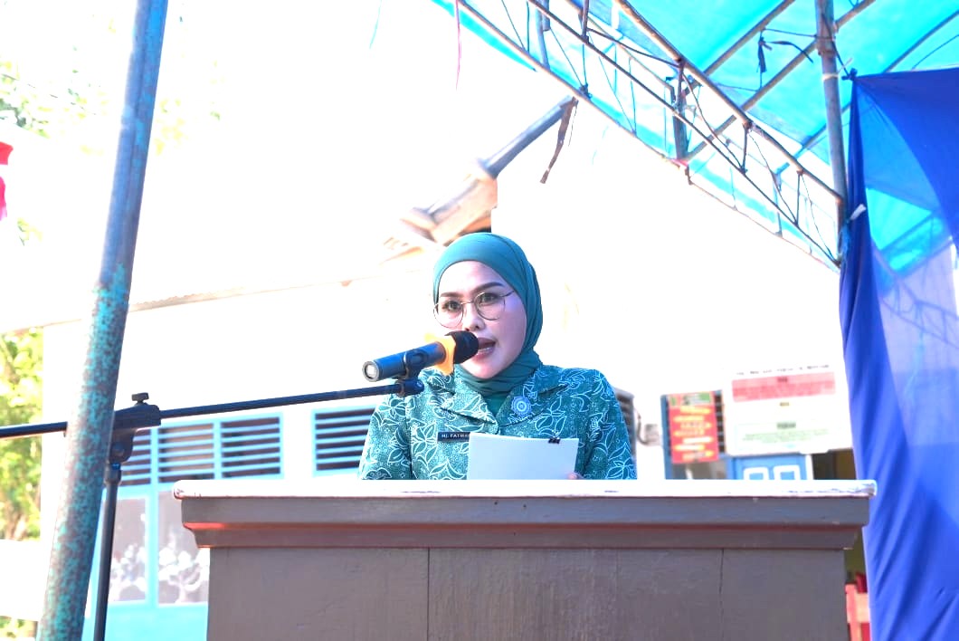 Pj. Ketua TP PKK Hj. Fatmawati Kasim Marewa, S.Sos saat menyampaikan sambutannya