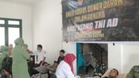 Kegiatan Donor Darah Massal Peringati HUT TNI-AD