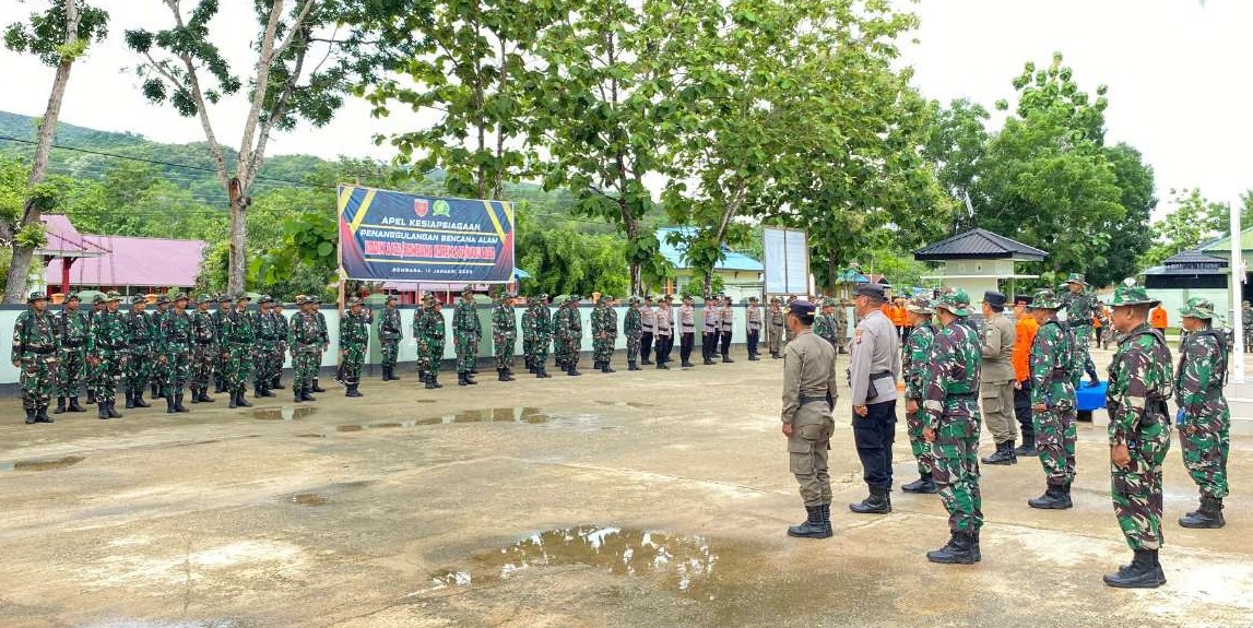 Peserta Apel Gelar Pasukan Kesiapsiagaan di Makodim 1431/Bombana 