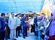 Pj. Bupati Bombana Edy Suharmanto saat meresmikan kegiatan Gerakan Gemar Memasyarakatkan Makan Ikan (Gemarikan)