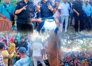 Rajiun-Purnama saat menemui masyarakat Desa Bangkali Barat, Kecamatan Watopute
