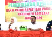 Pasangan Cabup dan Cawabup Andi Nirwana Sebbu dan Heryanto usai pemeriksaan kesehatan