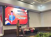 Sekda Sultra, Drs. H. Asrun Lio., M.Hum., Ph.D saat membuka kegiatan Rakor