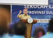 Pj. Gubernur Sultra, Andap Budhi Revianto saat menyampaikan sambutannya