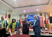 Sekda Sultra Asrun Lio (Paling Kanan) Saat menjadi pembicara International Conference on Augmenting Artificial-Human Intelligence (ICAAHI) 2024