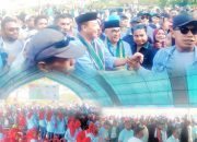 Paslon RahmaTnya Muna disambut oleh warga Wamponiki