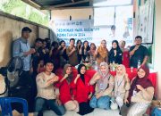 Mahasiswa Politeknik Bombana saat gelar Desiminasi Hasil Kegiatan Program ORMAWA Membangun Negeri 2024 di Kelurahan Poea