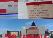Pemberitahuan Tutupnya sejumlah layanan di RS Tanduale