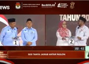 Tangkapan Layar saat debat Kandidat antara Paslon Nomor 1 dan Nomor 2