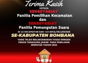 Ucapan Terima Kasih dari KPU Bombana