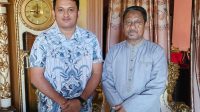 H. Rasyid (Kanan) bersama Ketua PBB Bombana, Yudi Utama Arsyad (Kiri)