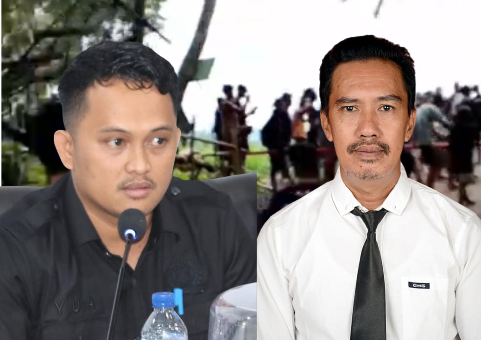 Anggota DPRD Bombana, Yudi Utama Arsyad (Kiri) dan Advokat Abady Makmur (Kanan)