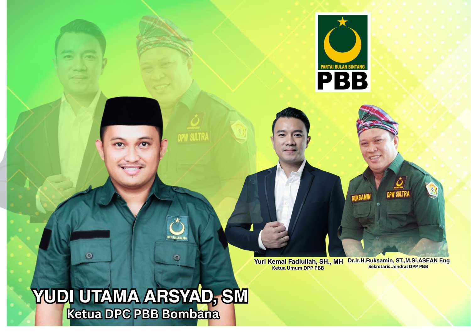 Ketua DPC PBB Bombana, Yudi Utama Arsyad (YUA)