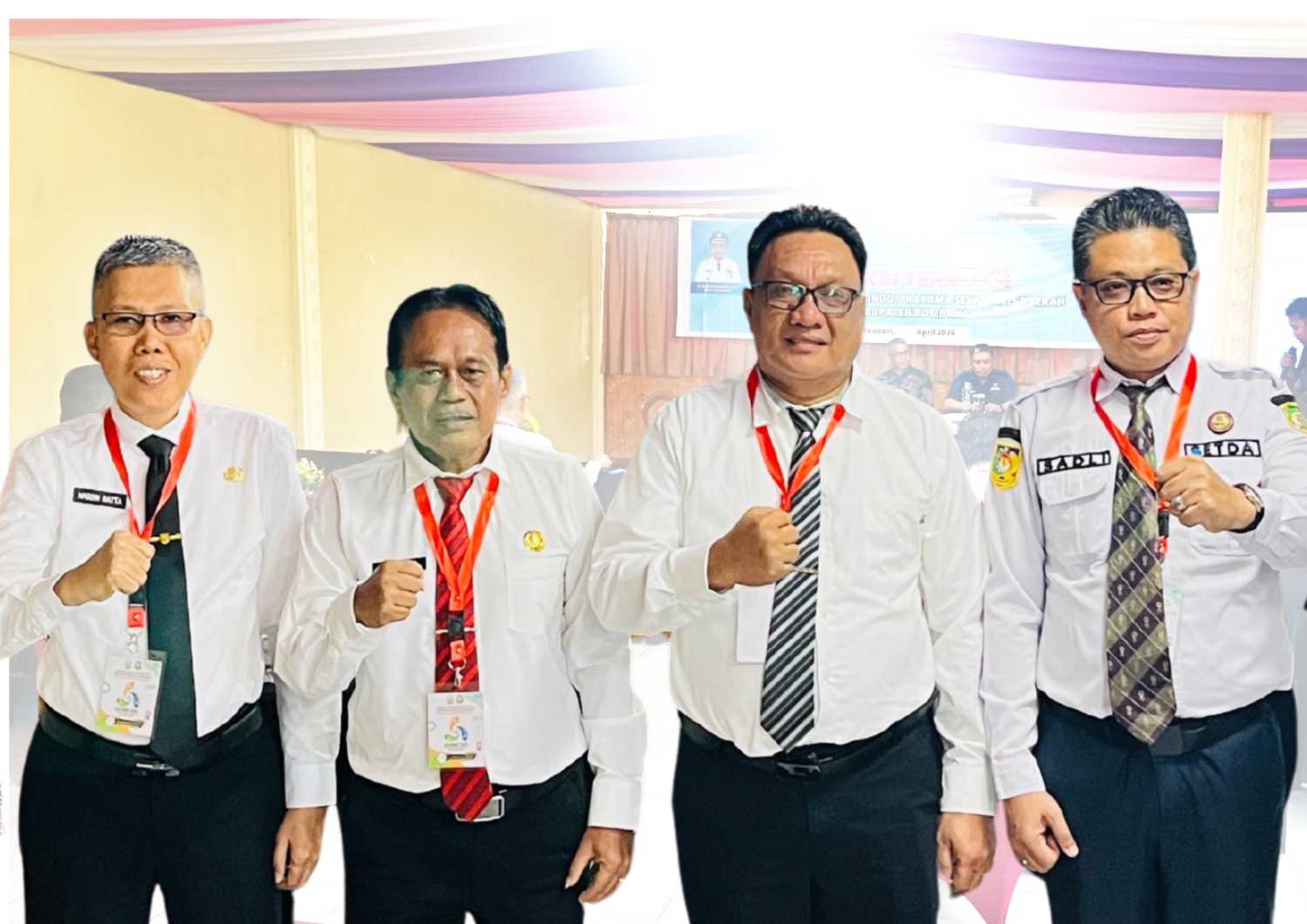 Dari Kiri: Drs. Hasdin Ratta, M.Si, Ir. Syahrun, ST., M.P.W.K, Darwin, SE dan Sadli Sirajuddin, S.Kom., M.A.P