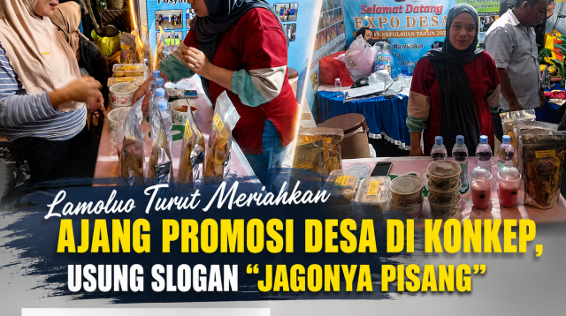 Stan Desa Lamulo di Kegiatan Expo Desa se Kabupaten Konawe Kepulauan