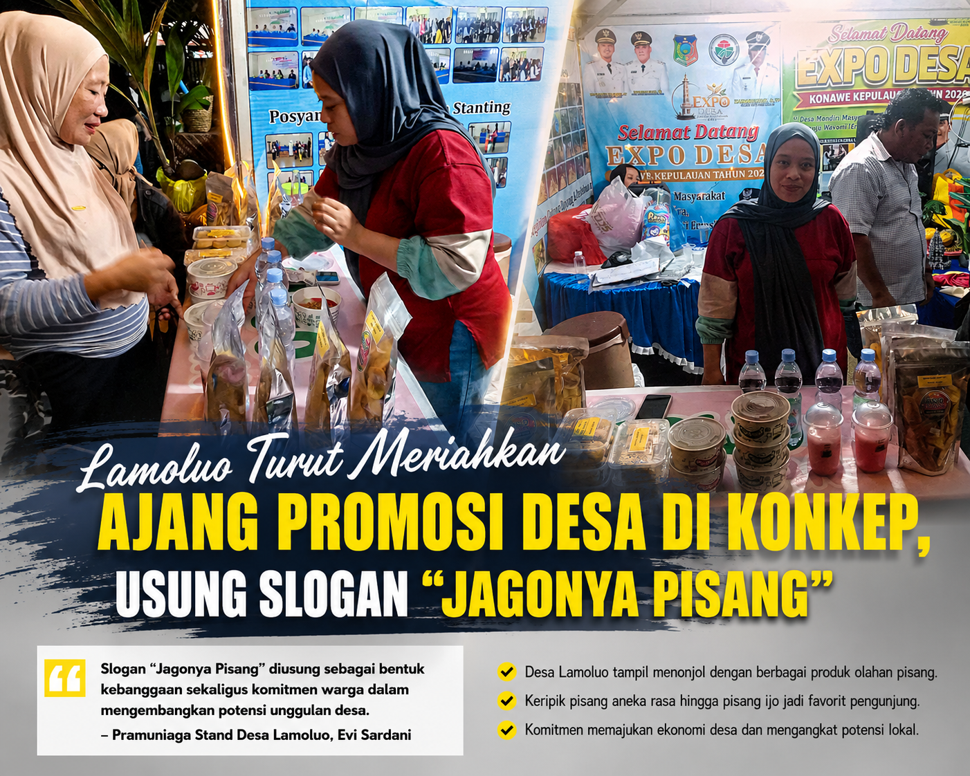 Stan Desa Lamulo di Kegiatan Expo Desa se Kabupaten Konawe Kepulauan