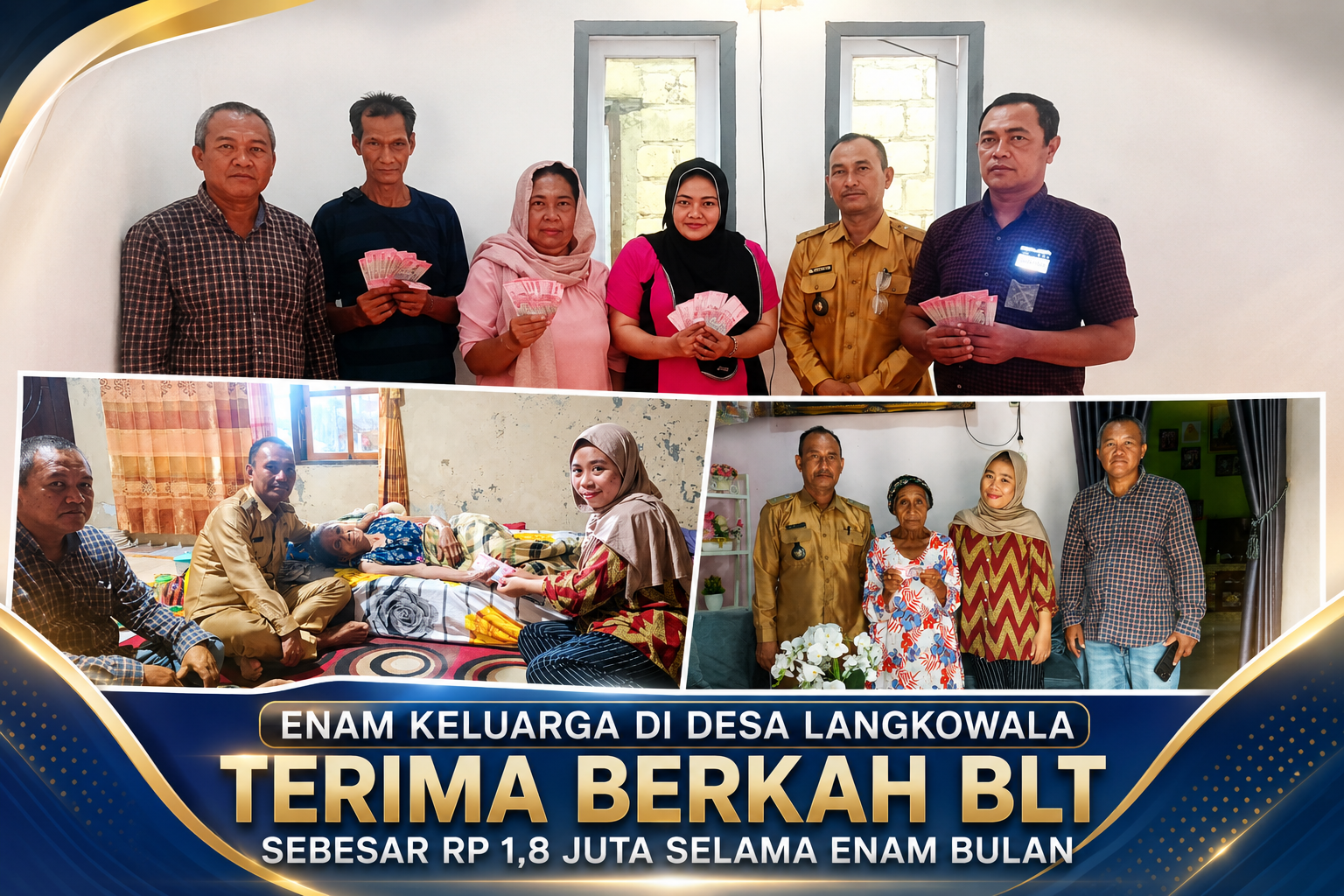 Pemerintah Desa Langkowala, Kecamatan Wawonii Barat, Kabupaten Konawe Kepulauan, menyalurkan Bantuan Langsung Tunai Dana Desa (BLT DD) Tahun Anggaran 2026