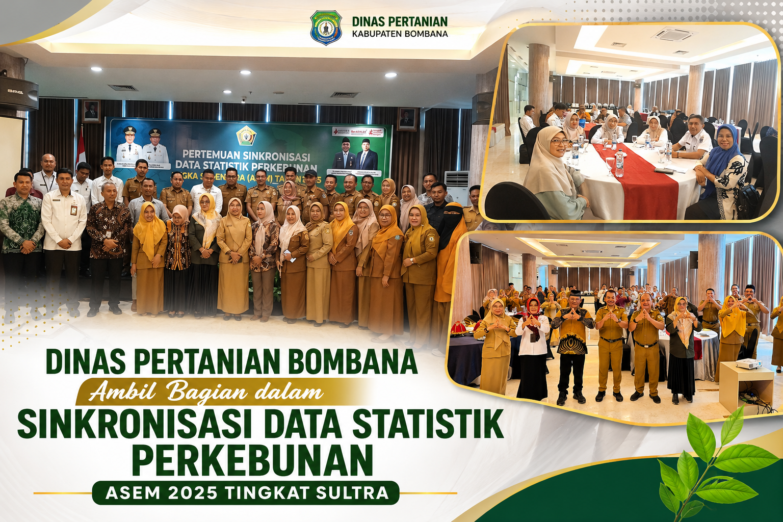 Dinas Pertanian Bombana mengambil bagian dalam Pertemuan Sinkronisasi Data Statistik Perkebunan ASEM 2025 sebagai upaya mendukung penyusunan program pembangunan perkebunan yang tepat sasaran dan berkelanjutan di Sulawesi Tenggara.