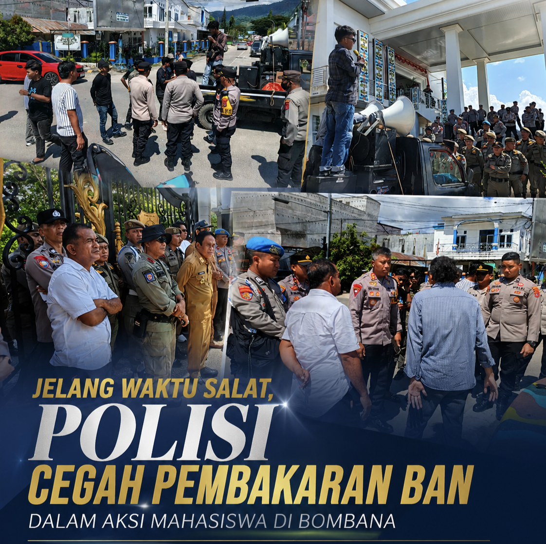 Aksi Demonstrasi Mahasiswa Menuntut Perbaikan Jalan di Bombana